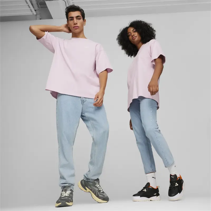 Puma BETTER CLASSICS Oversized Tee Lila Erkek T-Shirt