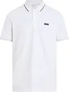 Calvin Klein STRETCH PIQUE MULTI, YAF Beyaz Erkek T-Shirt & Polo
