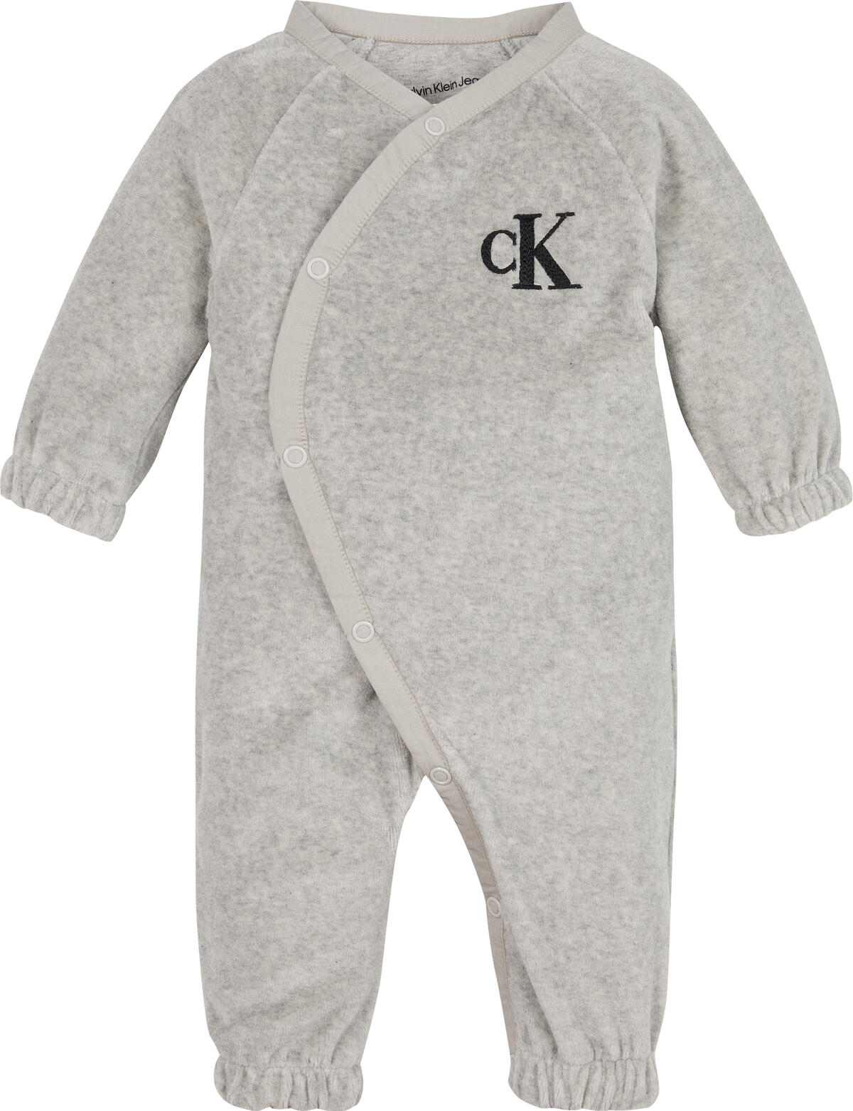 Calvin Klein SOFT VELVET BODYSUIT Bebek Gri Zıbın