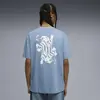 Puma GRAPHIC Card Play Tee Mavi Erkek T-Shirt