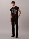 Calvin Klein SS 20S TC FLAGSHIP C, UB1 Siyah Erkek T-Shirt