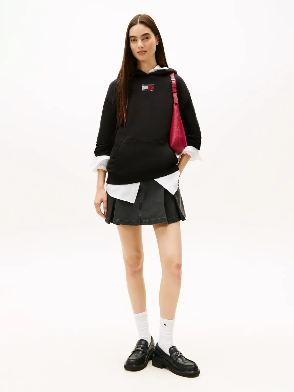 Tommy Hilfiger TJW RLX PARTY FLAG H, BDS Siyah Sweatshirt