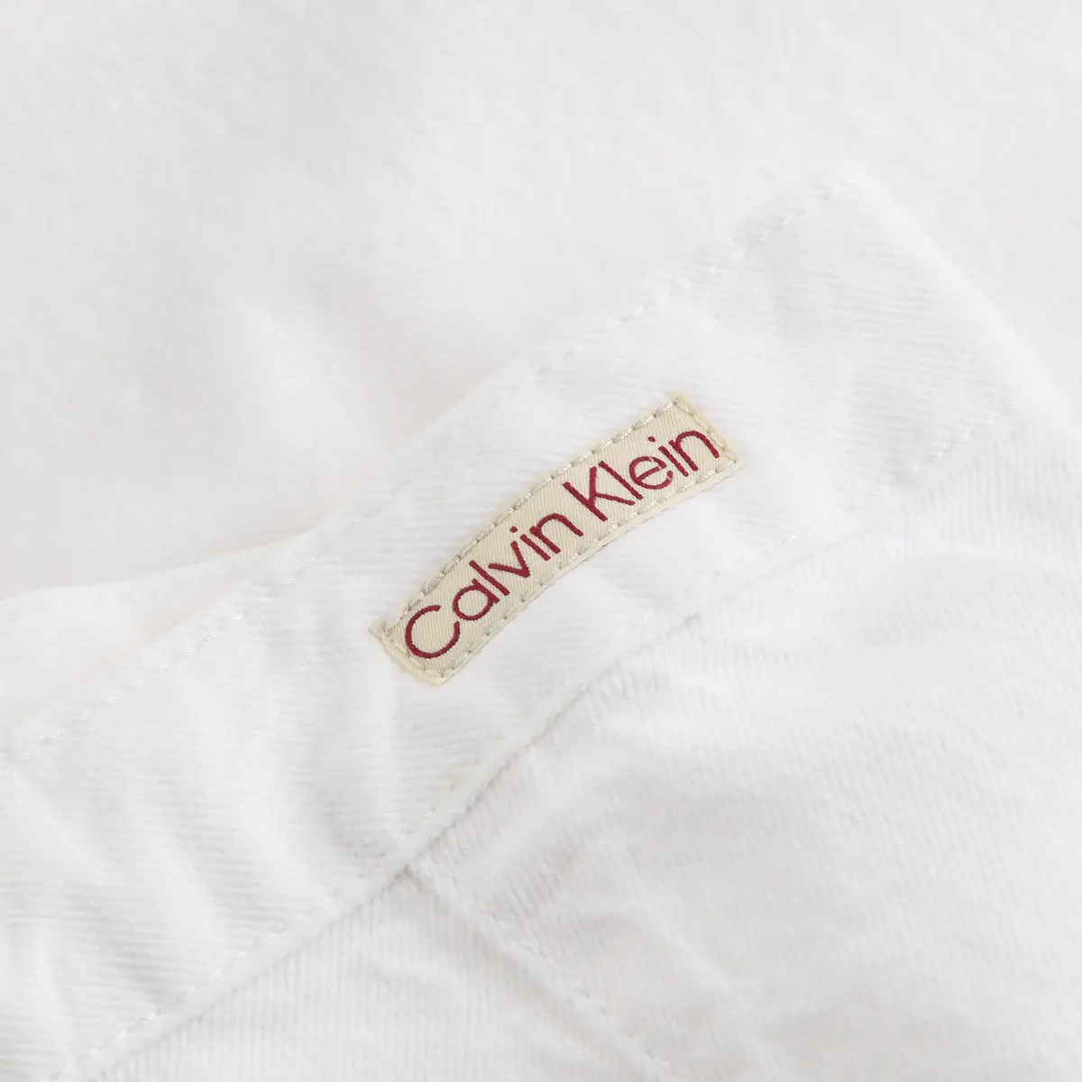 Calvin Klein MINI DENIM SKIRT, 1AA Beyaz Kadın Elbise-Etek