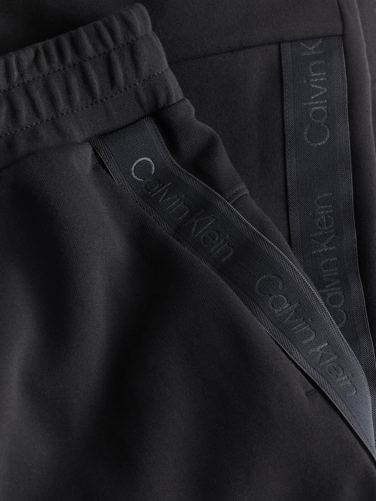 Calvin Klein TONAL DEBOSSED LOGO Erkek Siyah Eşofman Altı