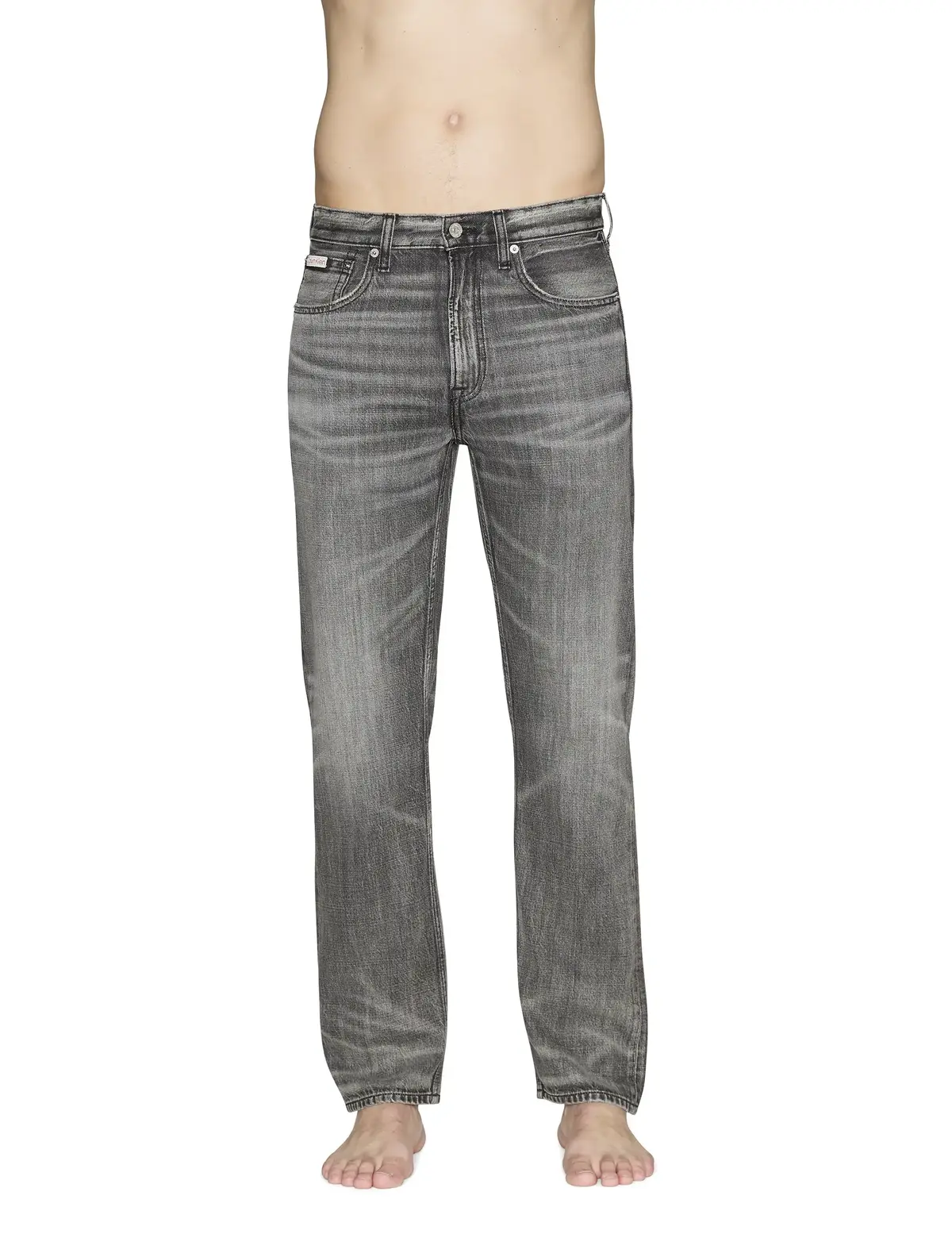 Calvin Klein 90S STRAIGHT METEORITE TENCEL JE Erkek Gri Kot Pantolon