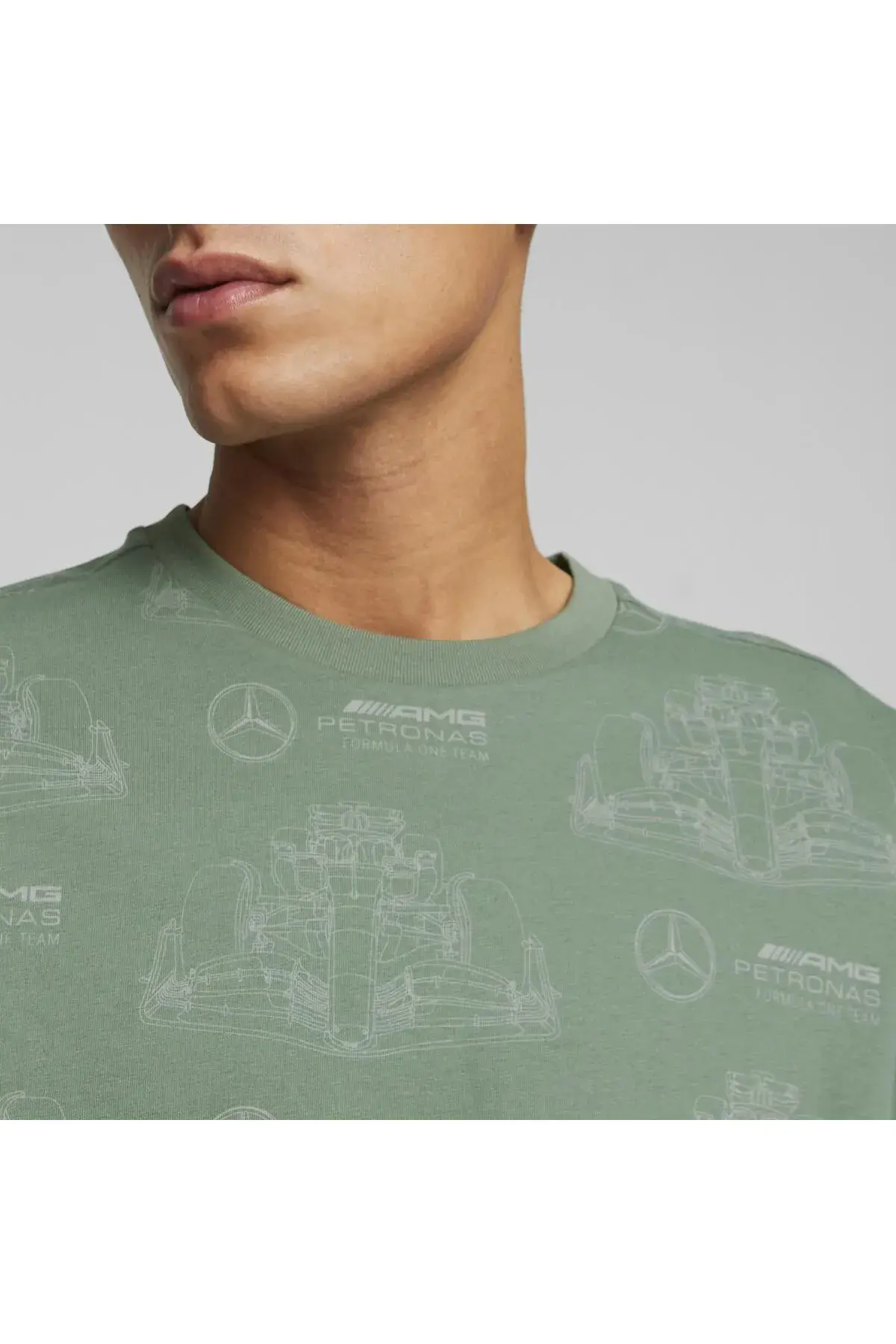 Puma MAPF1 AOP Logo Tee Yeşil Erkek T-Shirt