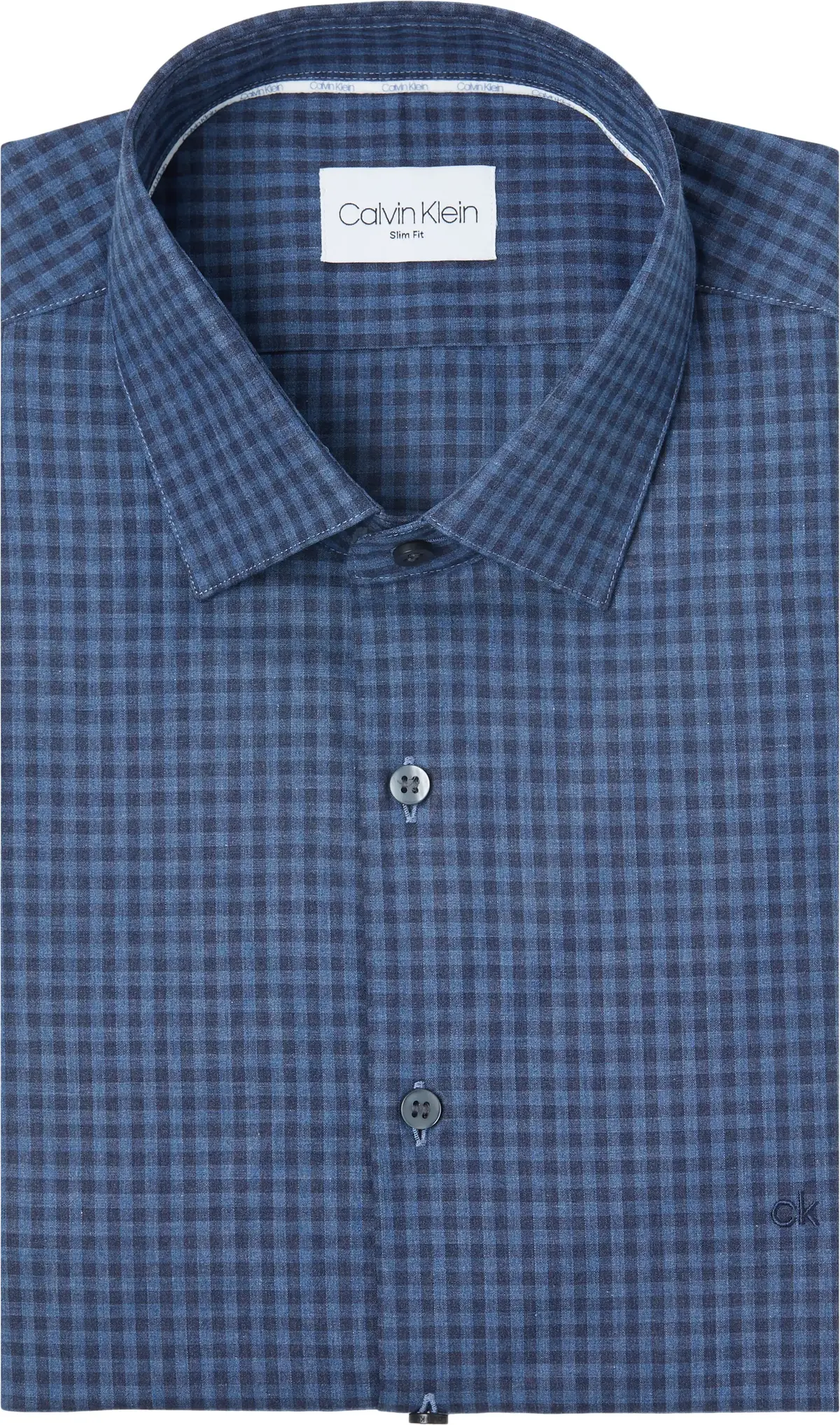 Calvin Klein PRINTED EASY CARE SL Erkek Lacivert Gömlek