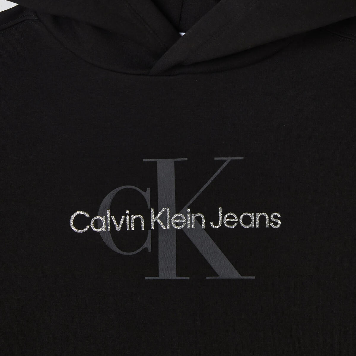 Calvin Klein GLITTER MONOGRAM HOO, BEH Siyah Çocuk Sweatshirt