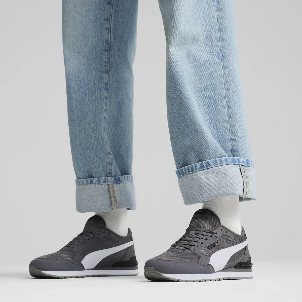 Puma ST Runner v4 Mesh Gri Erkek Spor Ayakkabı & Sneaker
