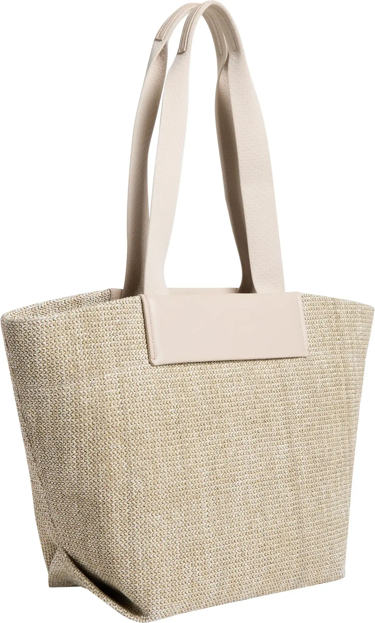 Calvin Klein CK RAFFIA MEDIUM SHO, W75 Krem Kadın Çanta