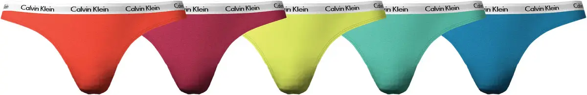 Calvin Klein THONG 5PK Kadın Renkli Tanga Set