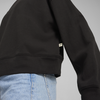 Puma DOWNTOWN RE:COLLECTION Crew Siyah Kadın Sweatshirt