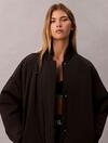 Calvin Klein PADDED BOMBERSiyah Kadın Fermuarlı Ceket