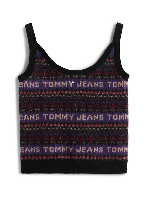 Tommy Hilfiger TJW FAIRISLE CAMI, BDS Siyah Kadın Triko