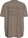 Calvin Klein WASHED PUFF PRINT TE Erkek Kahverengi T-Shirt