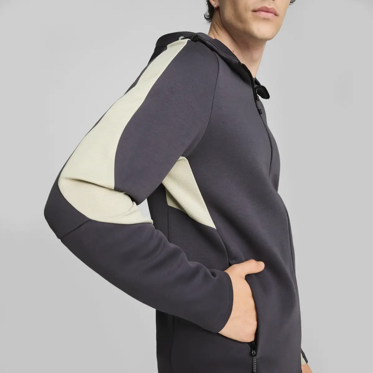 Puma EVOSTRIPE Full-Zip Hoodie Lacivert Erkek Ceket