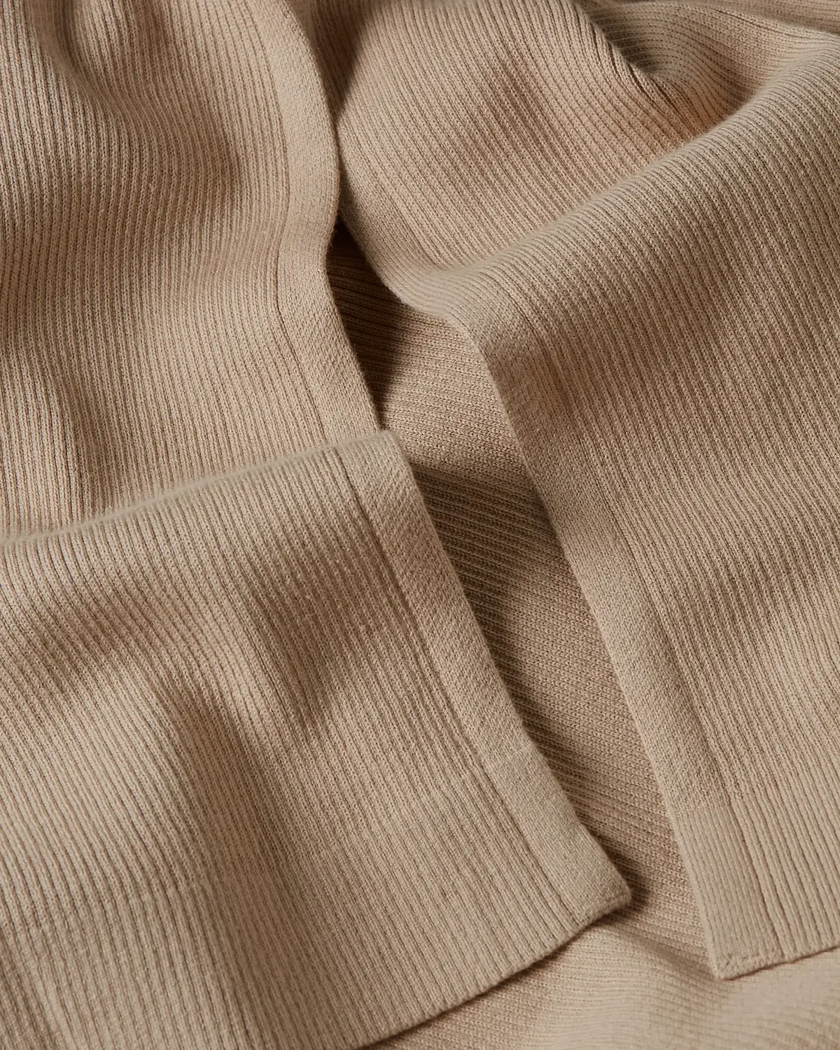 Tommy Hilfiger SOFT RIB MIDI V-NK C Kadın Bej Kazak