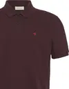 Calvin Klein SS MONOGRAM PIQUE POLO Erkek Bordo Polo T-Shirt