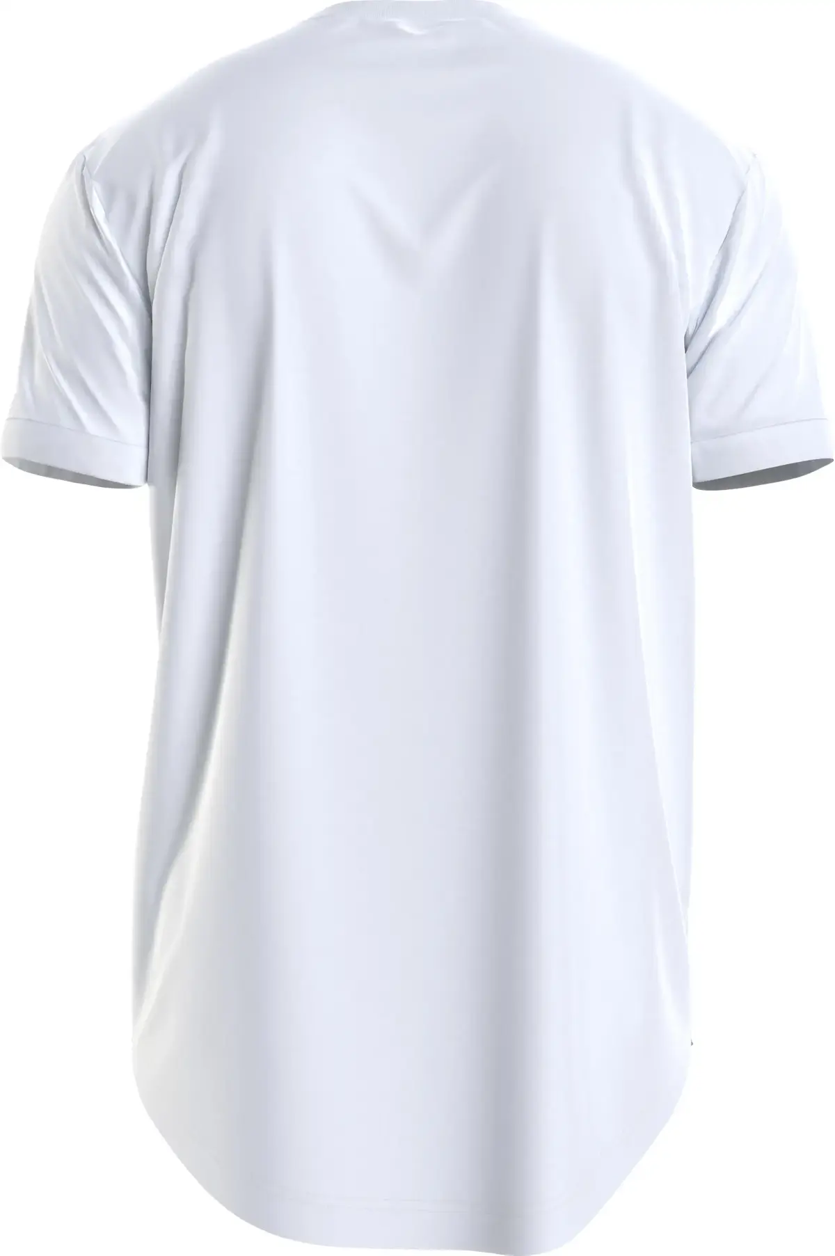 Calvin Klein BADGE TURN UP SLEEVE Erkek Beyaz T-Shirt