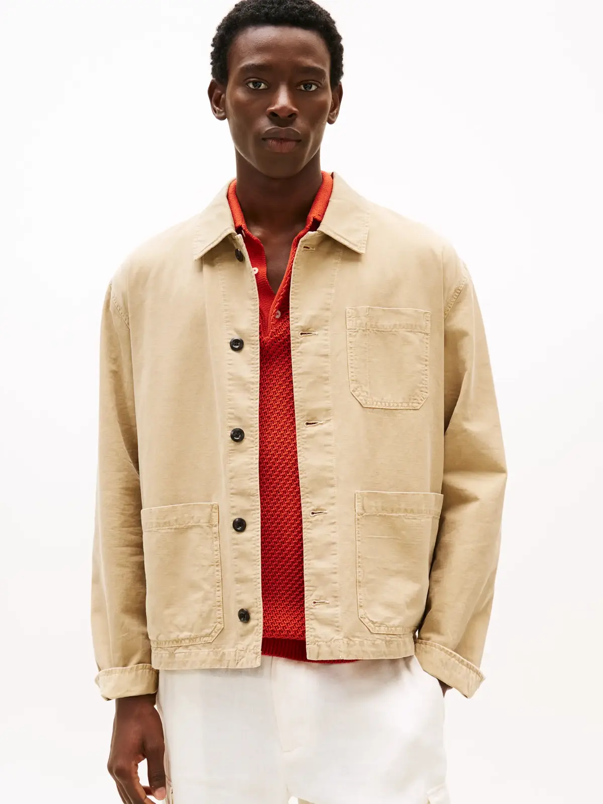 Tommy Hilfiger GARMENT DYE CHORE JA, RBT Bej Erkek Ceket