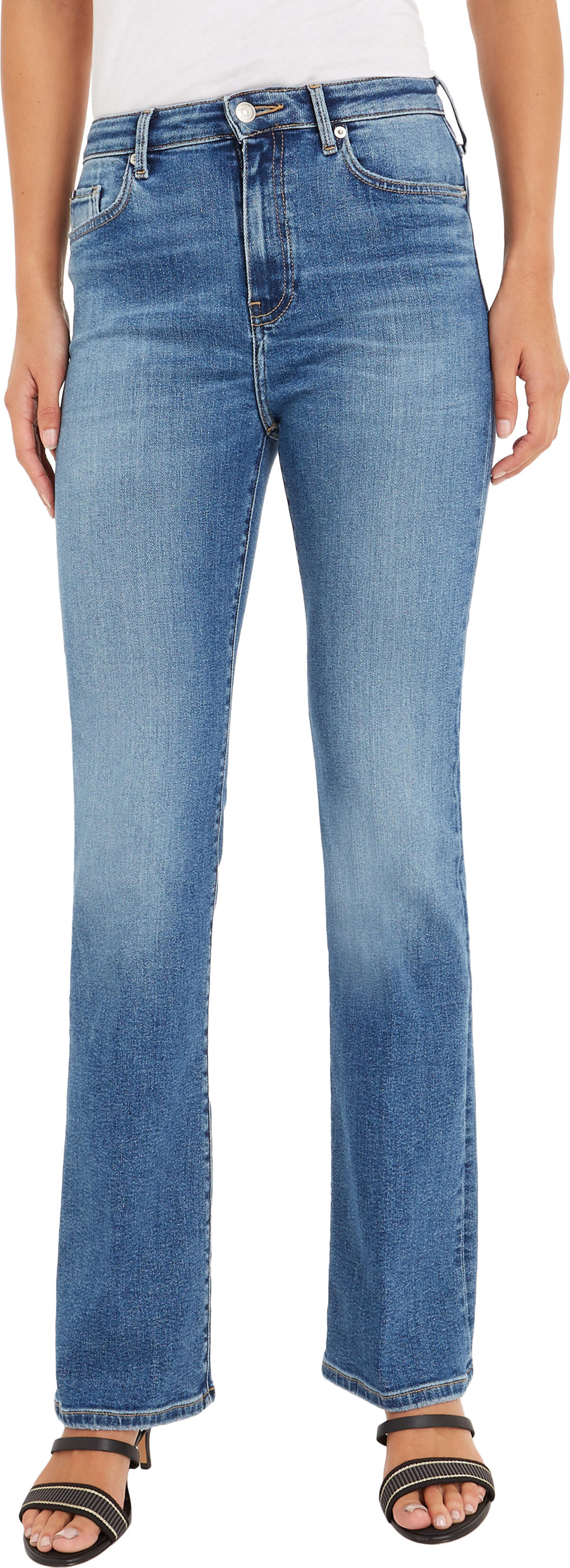 Tommy Hilfiger BOOTCUT HW LEO Kadın Mavi Kot Pantolon