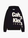 Calvin Klein BLOWN-UP LOGO FLEECE Erkek Siyah Hoodie