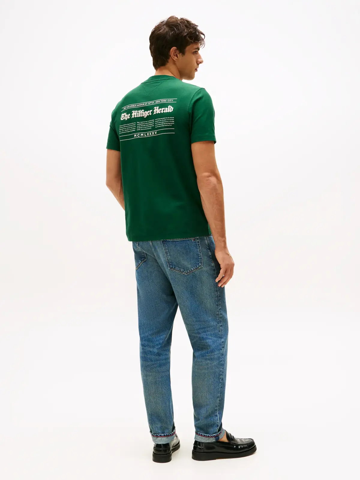 Tommy Hilfiger HILFIGER HERALD BACK, L6K Yeşil Erkek T-Shirt
