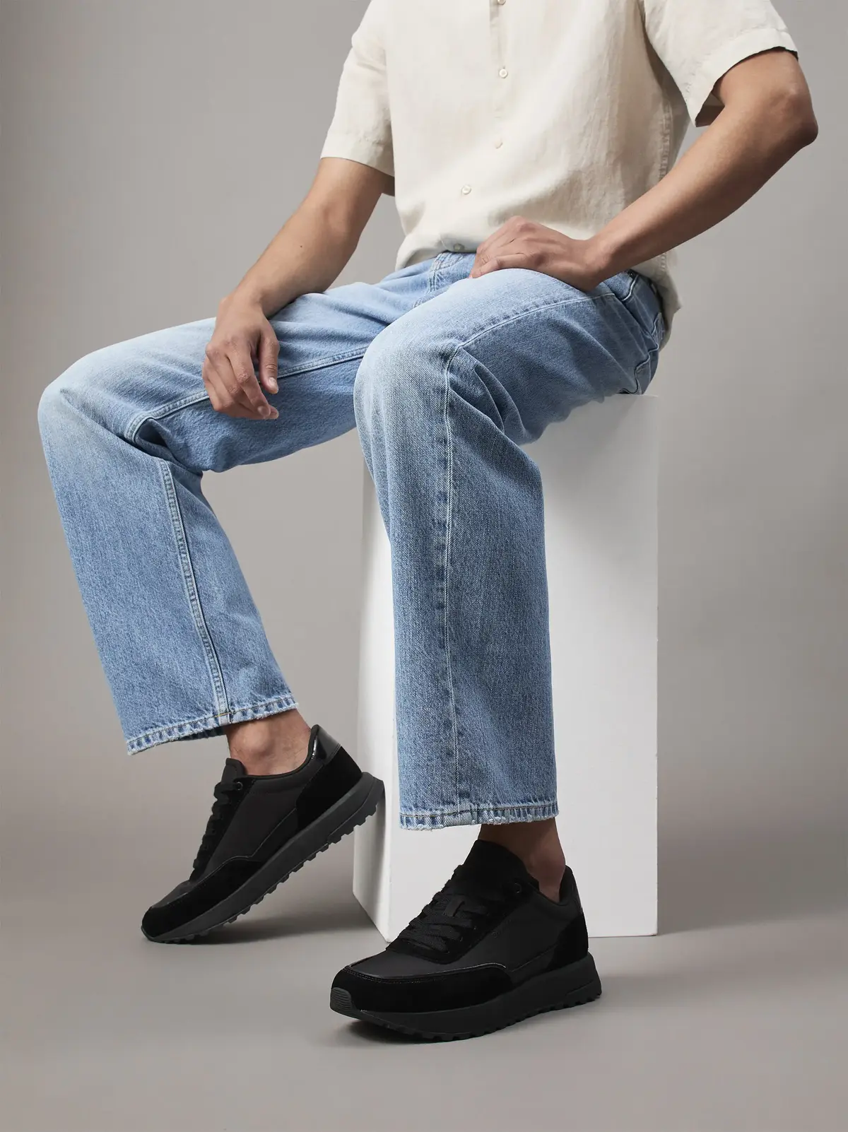 Calvin Klein LOW TOP LACE UP REPR, 0GJ Siyah Erkek Spor Ayakkabı & Sneaker