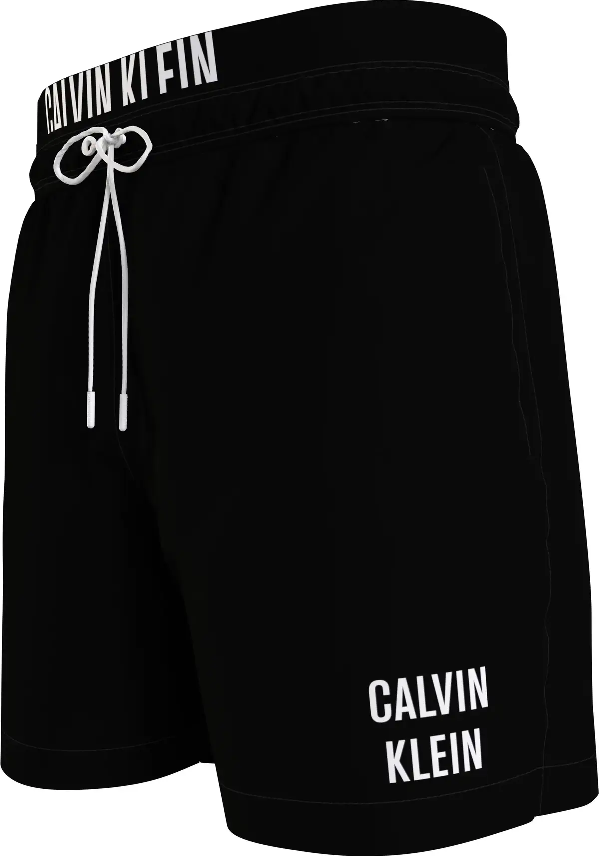 Calvin Klein MEDIUM DOUBLE WAISTB Erkek Siyah Deniz Şortu