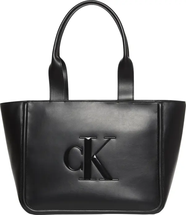 Calvin Klein BOLD CK MEDIUM TOTE Kadın Siyah El Çanta