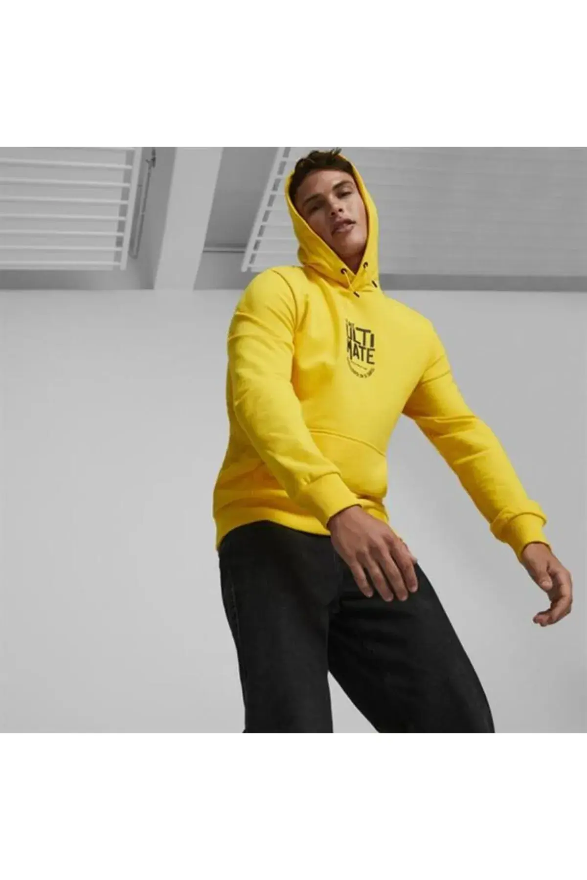 Puma Pl Graphic Hoodie Sarı Erkek Hoodie
