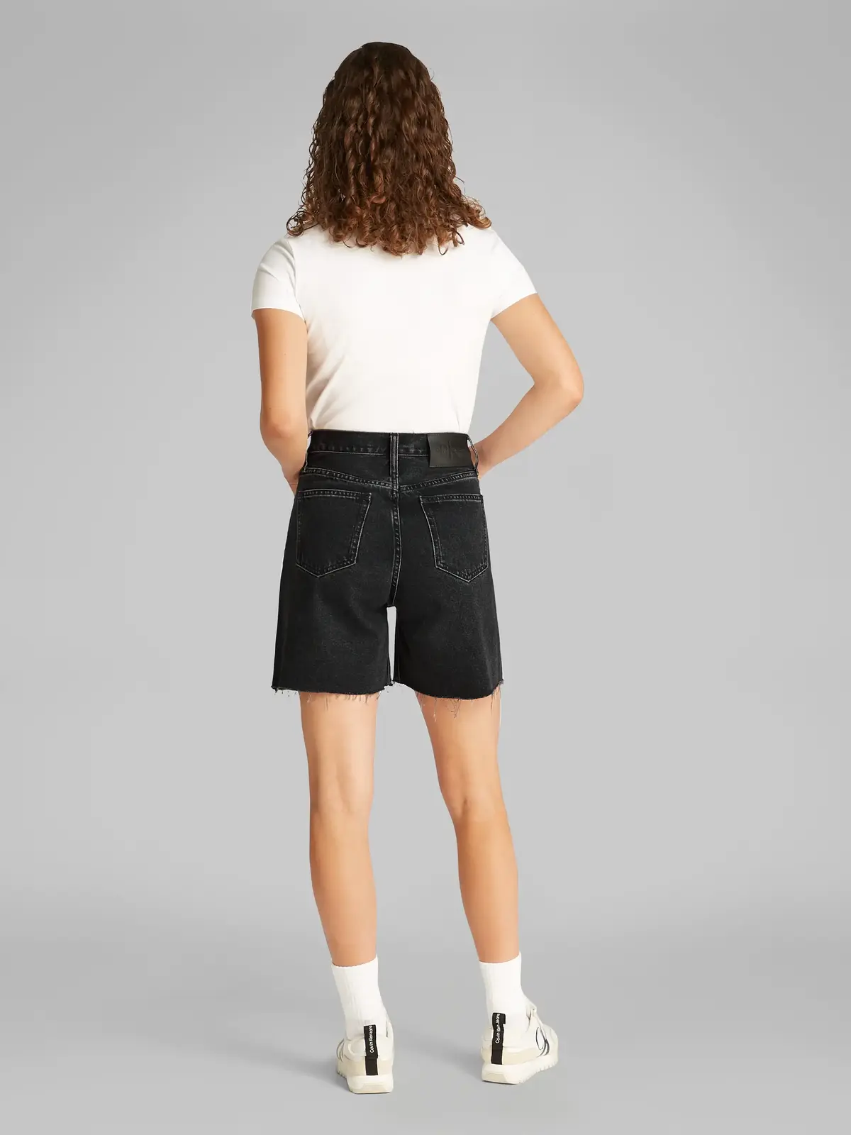 Calvin Klein BERMUDA SHORT Siyah Kadın Kot Bermuda Şort