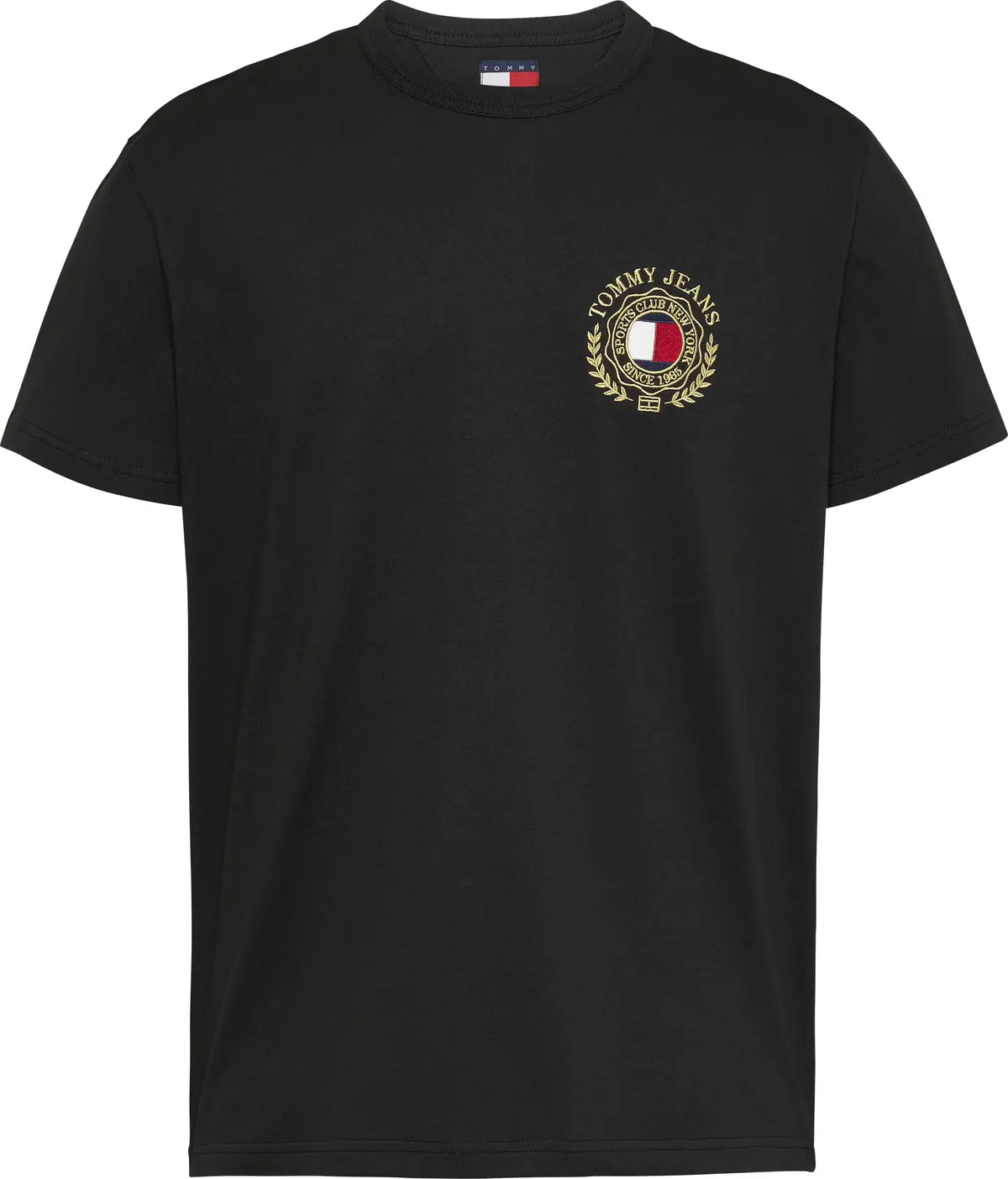 Tommy Hilfiger TJM REG TOMMY CREST, BDS Siyah Erkek T-Shirt & Polo