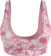 Calvin Klein BRALETTE-RP-PRINT Kadın Pembe Bikini Üstü