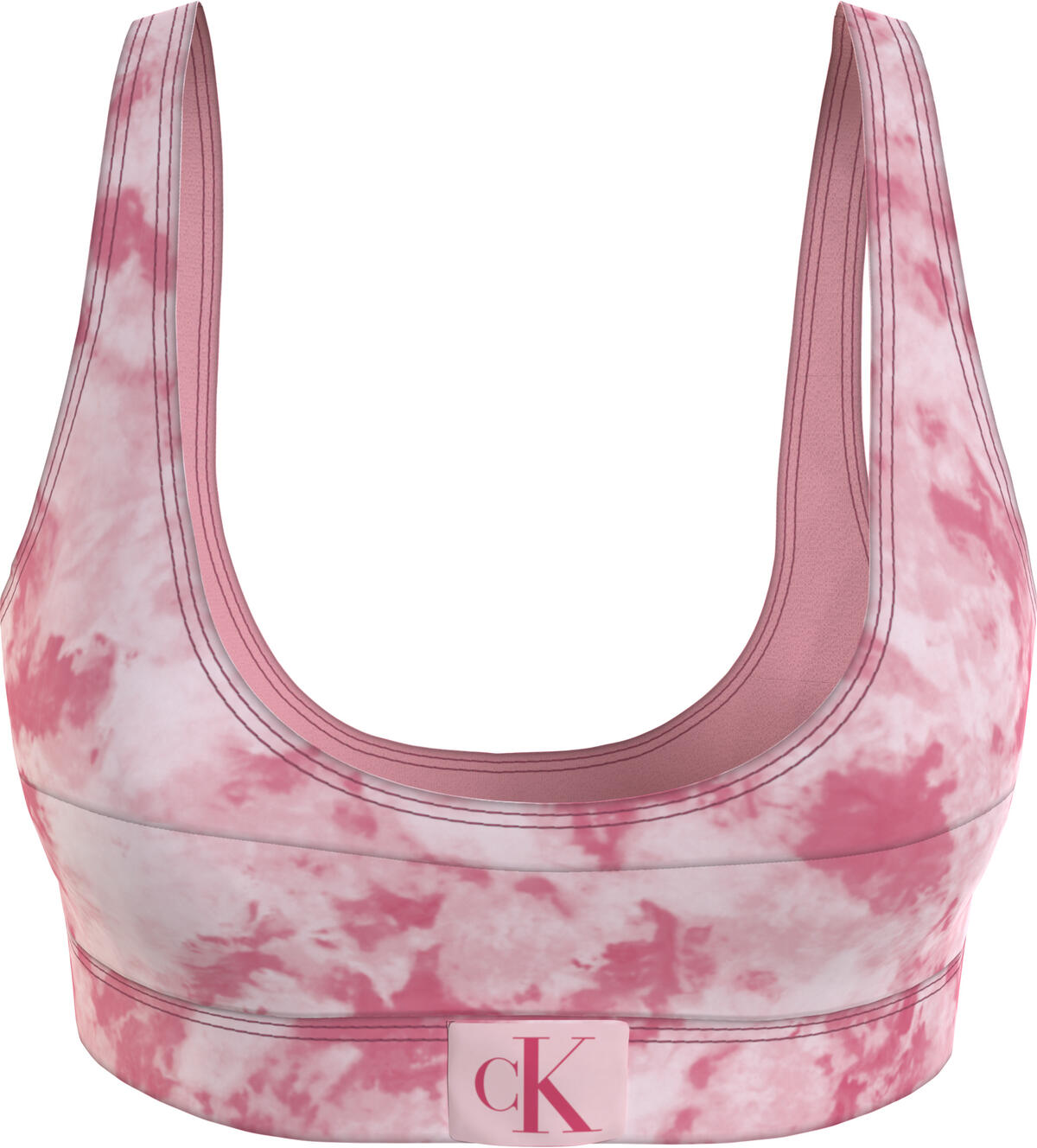 Calvin Klein BRALETTE-RP-PRINT Kadın Pembe Bikini Üstü