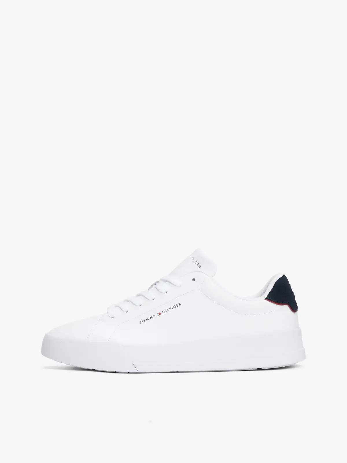 Tommy Hilfiger TH COURT LTH DETAIL, 0LD Beyaz Erkek Spor Ayakkabı & Sneaker