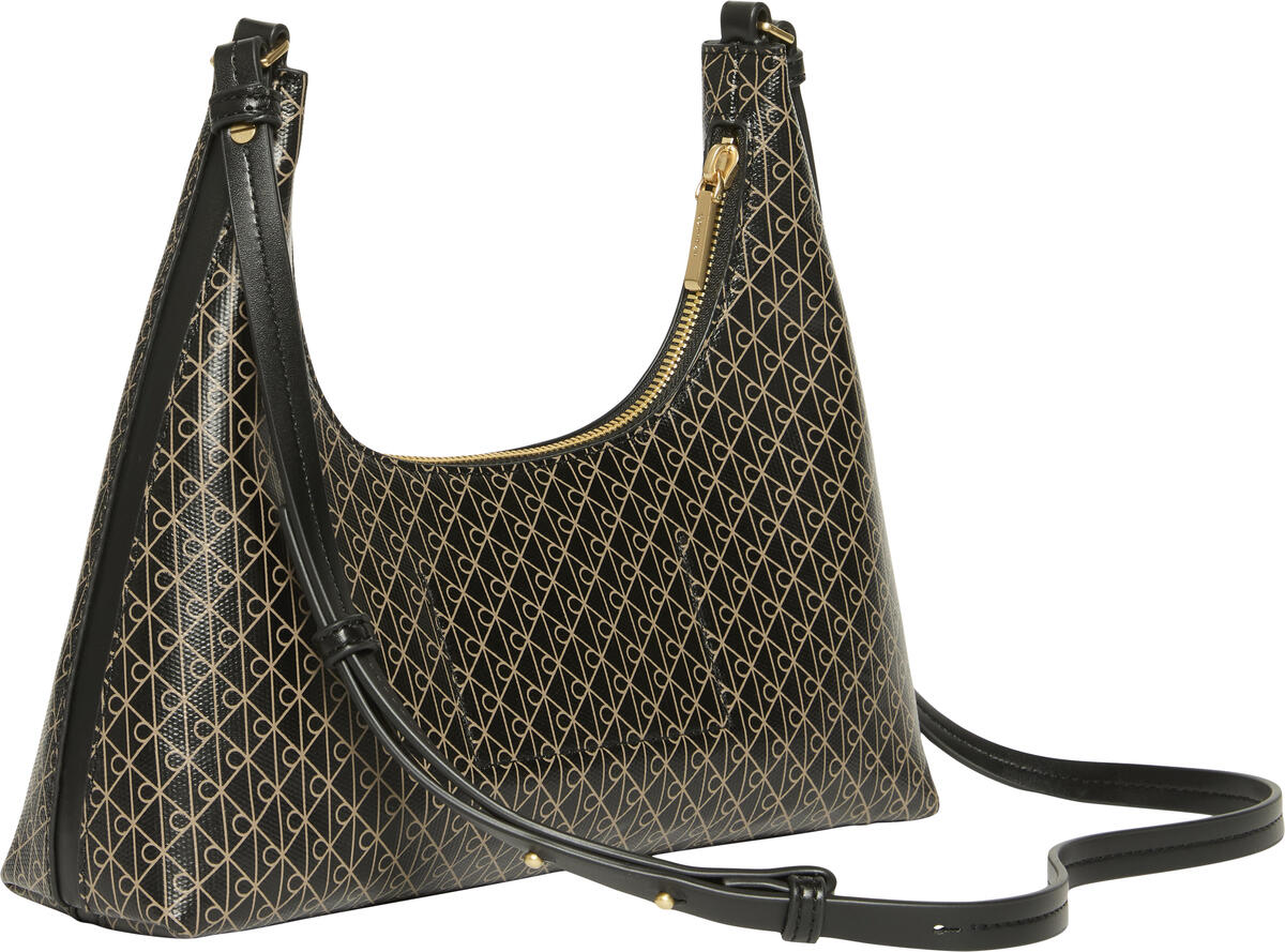 Calvin Klein EMBLEM AOP CONV SHOULDER BAG Siyah Kadın El Çantası