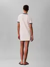 Calvin Klein SS CTN MONOGRAM STRI Beyaz Kadın Regular Fit Mini Elbise