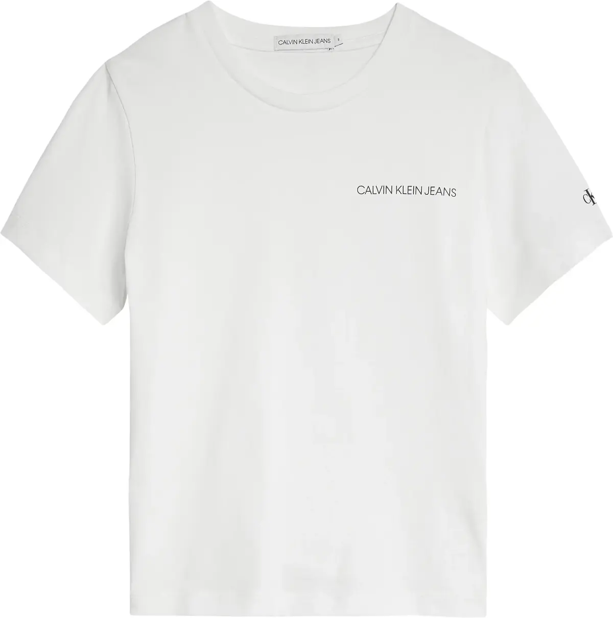 Calvin Klein CHEST LOGO TOP Erkek Beyaz T-Shirt