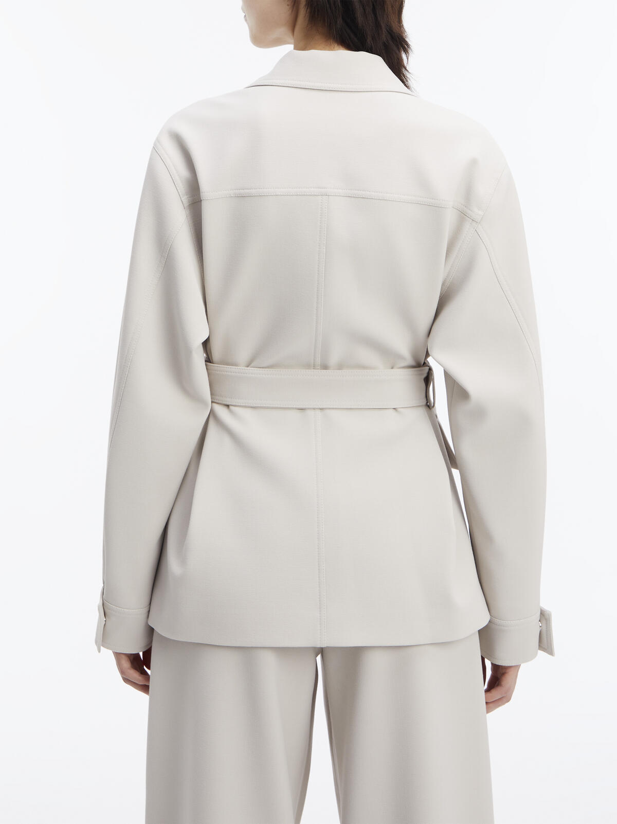 Calvin Klein VISCOSE CREPE FIELD Kadın Krem Blazer