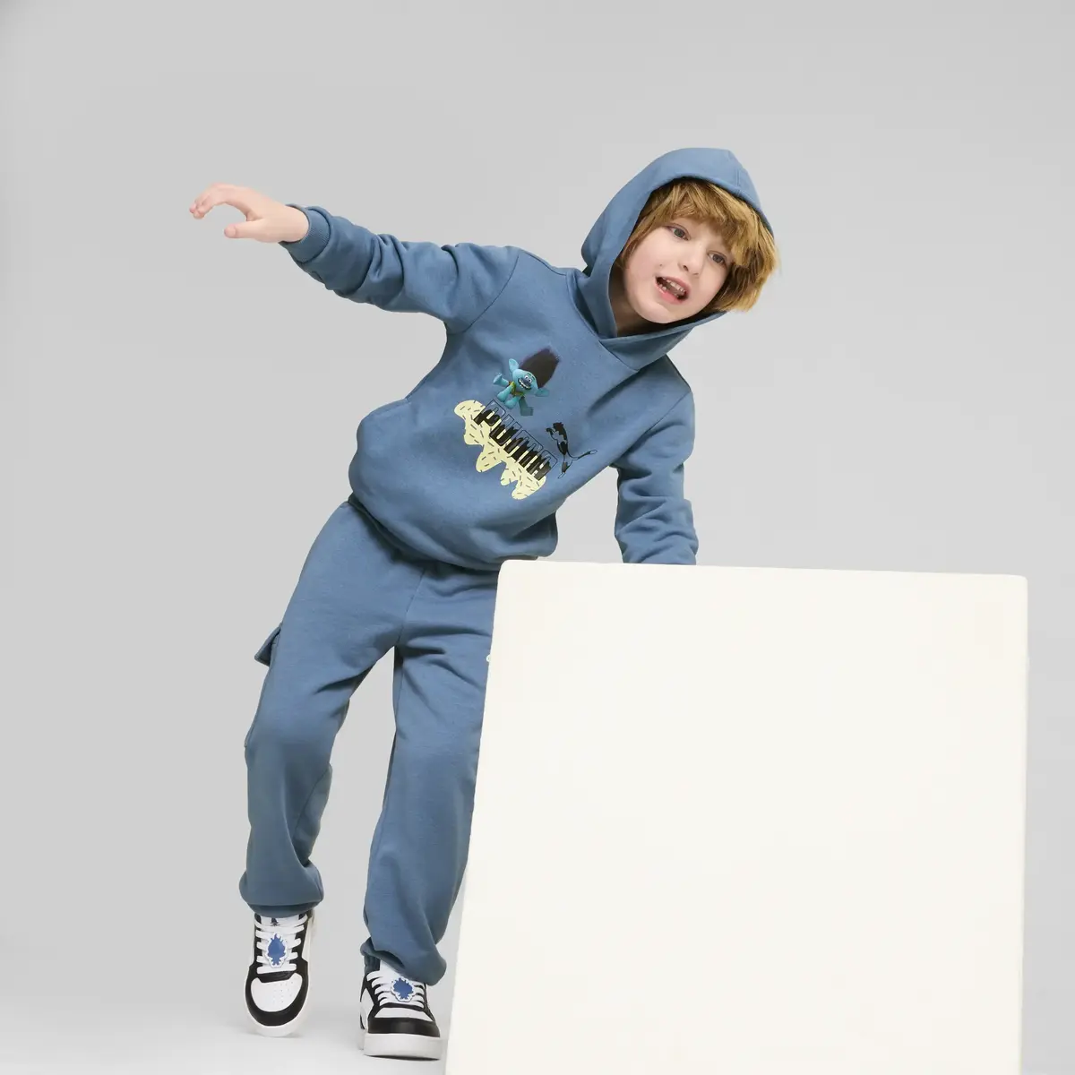 Puma X TROLLS Hoodie Mavi Erkek Çocuk Hoodie