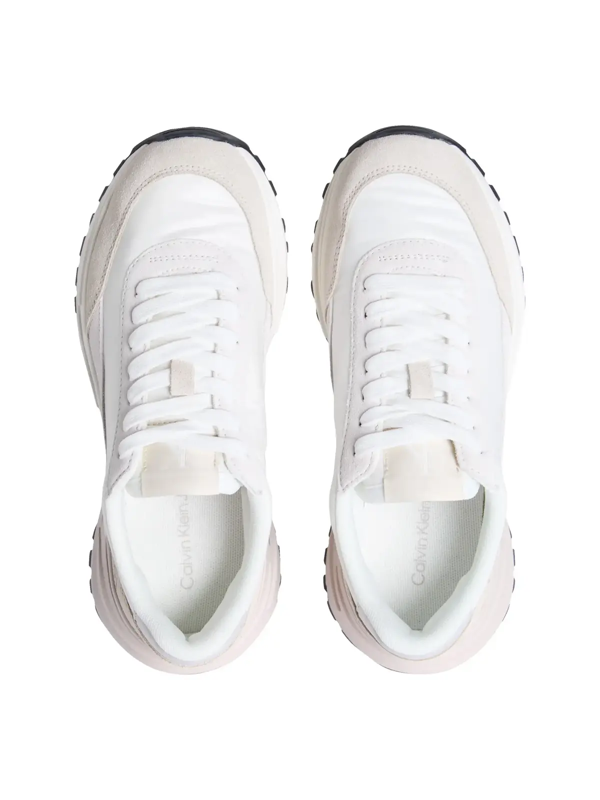 Calvin Klein HIKE RUNNER MG NYLON, 02R Beyaz Kadın Spor Ayakkabı & Sneaker