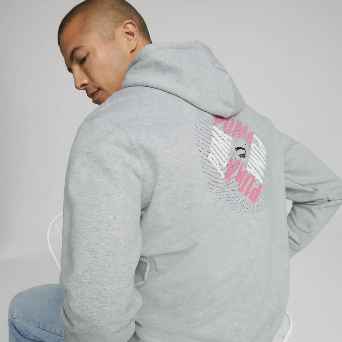 Puma Swxp Graphic Hoodie Gri Erkek Hoodie