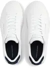 Tommy Hilfiger TH COURT LTH DETAIL, 0LD Beyaz Erkek Spor Ayakkabı & Sneaker