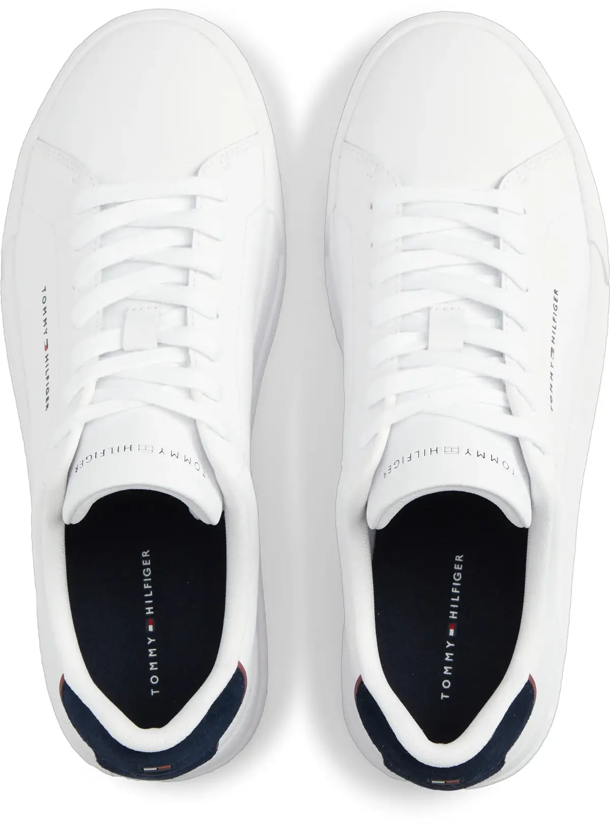 Tommy Hilfiger TH COURT LTH DETAIL, 0LD Beyaz Erkek Spor Ayakkabı & Sneaker