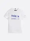 Tommy Hilfiger WAVING FLAG REG TEE, YBR Beyaz Erkek Çocuk Çocuk T-Shirt & Polo