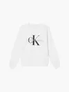 Calvin Klein CORE MONOLOGO SWEATS Kadın Beyaz Sweatshirt