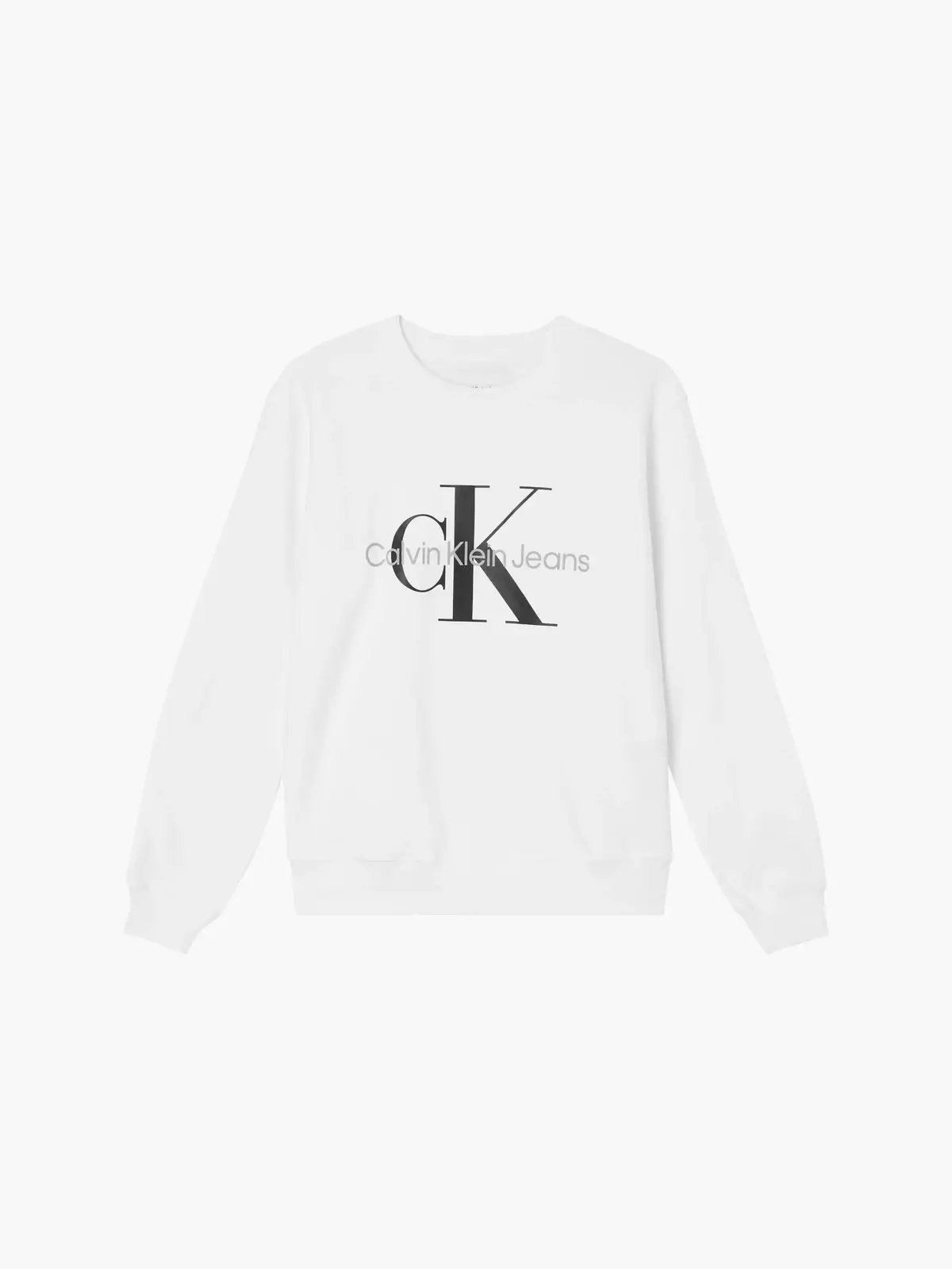 Calvin Klein CORE MONOLOGO SWEATS Kadın Beyaz Sweatshirt