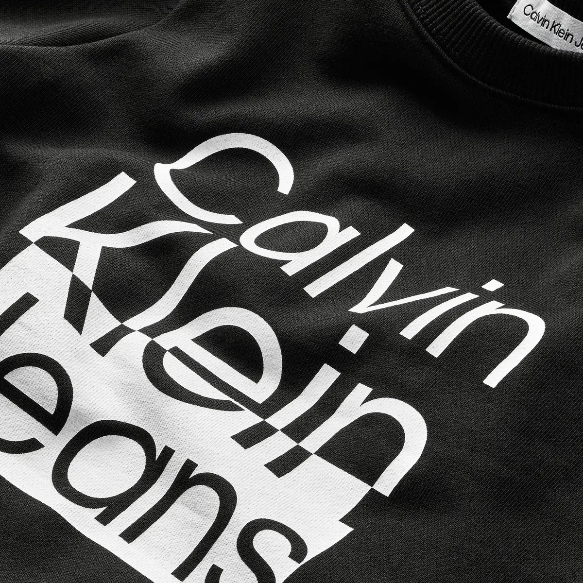 Calvin Klein BOX LOGO SWEATSHIRT Erkek Siyah Sweatshirt