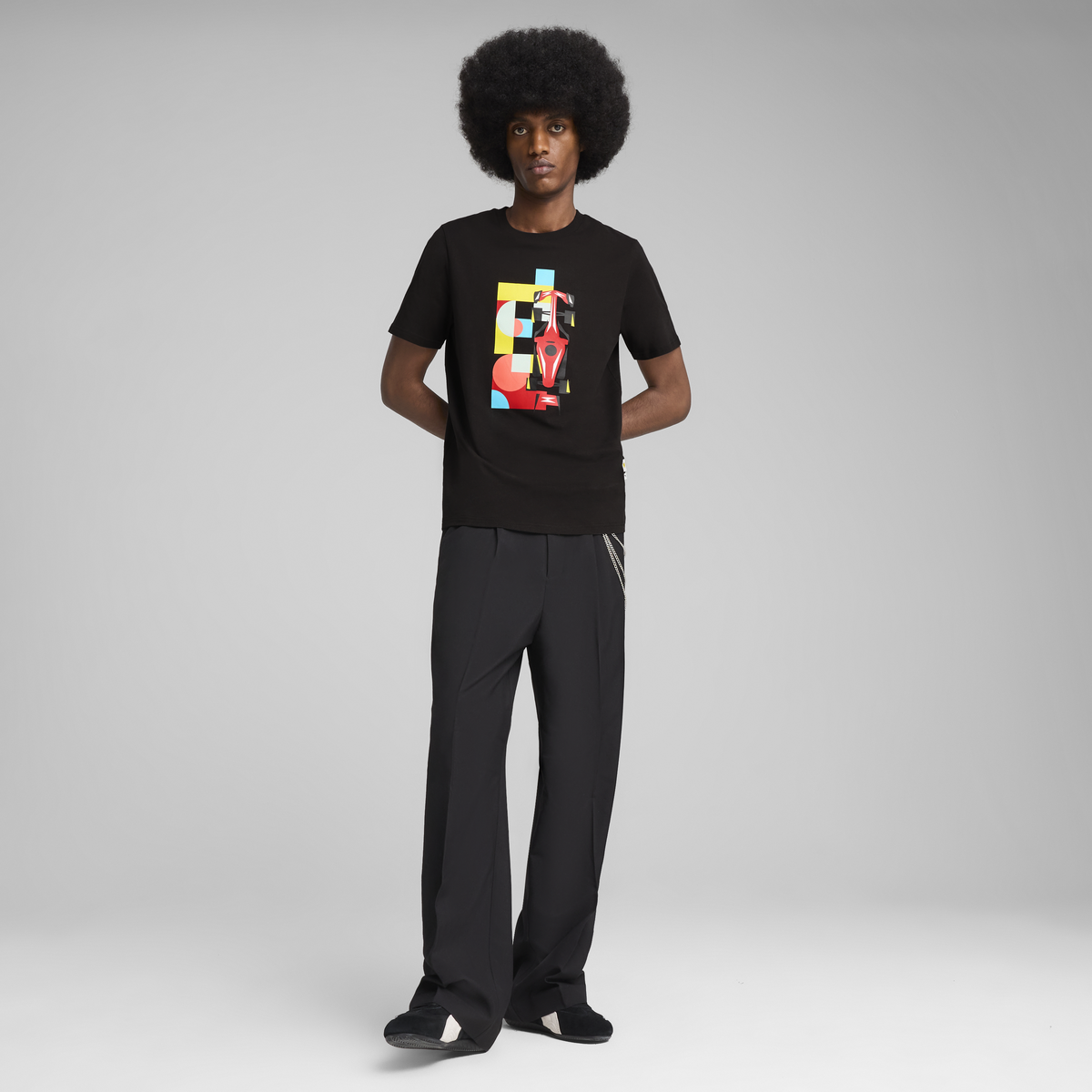 Puma Ferrari Race Graphic Tee 2 Siyah Erkek T-Shirt